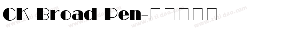 CK Broad Pen字体转换